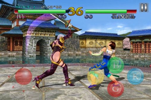 Screenshots of the game Soulcalibur on Android phone, tablet.