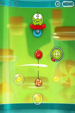 Screenshots of the game Cut the Rope: Experiments for Android phone, tablet.