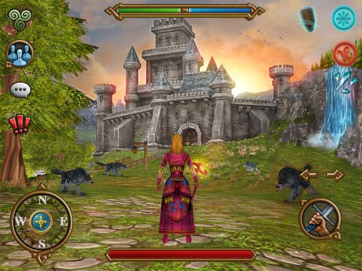 Captures d'écran du jeu Highland warriors sur Android, une tablette.