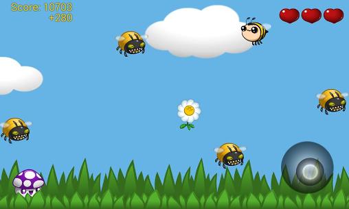 Screenshots of the game Bee vs bugs: Funny adventure on Android phone, tablet.