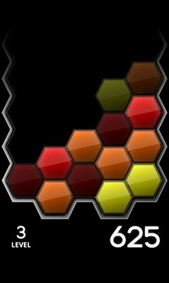 Captures d'écran du jeu Hextacy sur Android, une tablette.