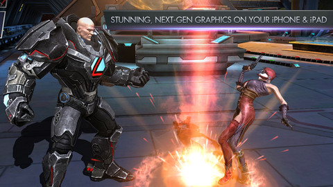 Screenshots of the game Injustice: Gods among us for Android phone, tablet.