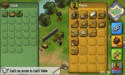 Captures d'écran du jeu Krafteers - le Tombeau de Défenseurs sur Android, une tablette.