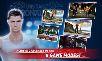 Captures d'écran du jeu Cristiano Ronaldo Freestyle sur Android, une tablette.