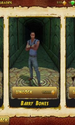 Captures d'écran du jeu Temple Run 2 sur Android, une tablette.