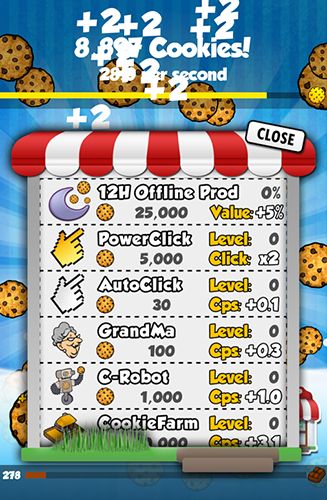 Screenshots of the game Cookie clickers on your Android phone, tablet.