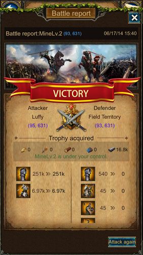 Screenshots of the game Kingdom war: Battleland of Empire deluxe for Android phone, tablet.