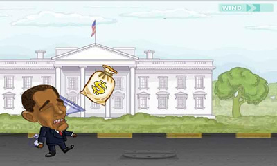Screenshots of the game Obama vs Romney on Android phone, tablet.
