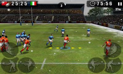 Screenshots of the game Rugby Nations 2011 for Android phone, tablet.