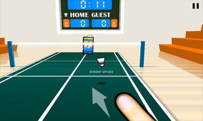 Screenshots of 3D games Badminton on Android phone, tablet.