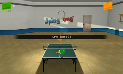 Captures d'écran du jeu JPingPong de Tennis de Table pour Android, une tablette.