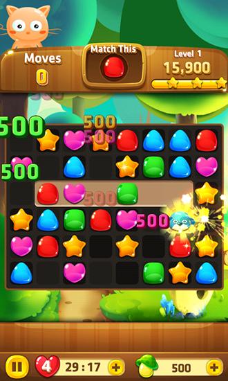 Screenshots of the game Jelly bust on Android phone, tablet.