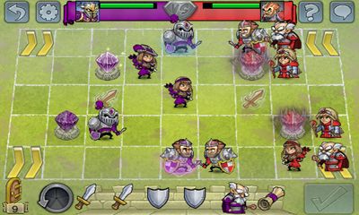 Captures d'écran du jeu Hero Academy sur Android, une tablette.