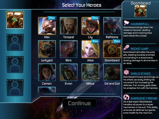 Screenshots of the game Arena of heroes on Android phone, tablet.