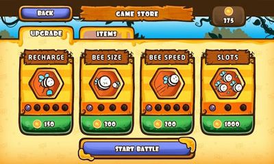 Screenshots of the game Honey Battle - Bears vs Bees on Android phone, tablet.