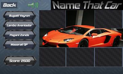 Screenshots of the game Name That Car on your Android phone, tablet.