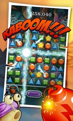 Captures d'écran du jeu Diamants Blaze sur Android, une tablette.