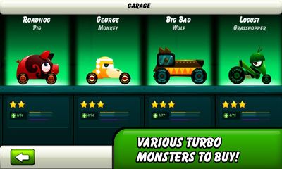 Screenshots of the game Monsters Climb Race: hill race on Android phone, tablet.