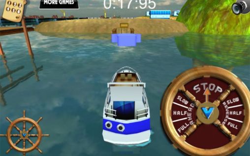 Screenshots of the game 3D Boat parking: Ship simulator for Android phone, tablet.