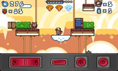 Captures d'écran du jeu Pizza Boy sur Android, une tablette.