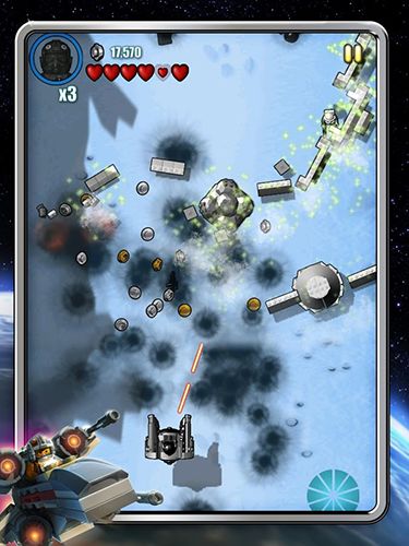 Screenshots of LEGO Star wars: Microfighters on Android phone, tablet.