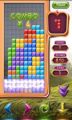 Captures d'écran du jeu Tetris sur Android, une tablette.