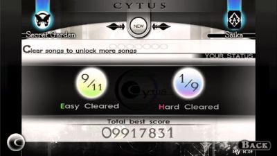 Captures d'écran du jeu Cytus pour Android, une tablette.