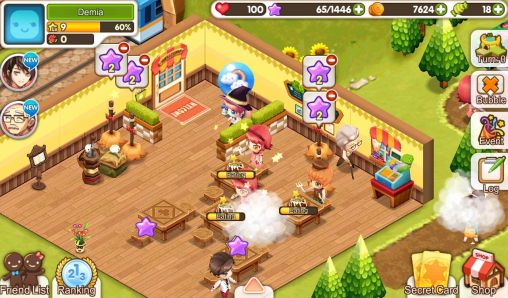 Screenshots of the games Chef de bubble on Android phone, tablet.