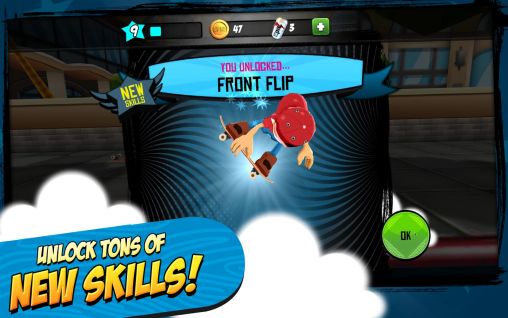 Capturas de tela do jogo Épico de skatista no telefone Android, tablet.