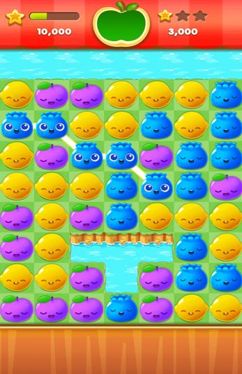 Screenshots of the game Fruit splash mania on Android phone, tablet.