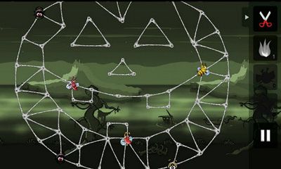 Captures d'écran du jeu Greedy Spiders sur Android, une tablette.