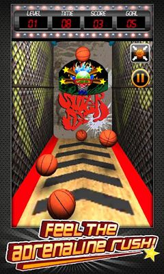 Captures d'écran du jeu de Basket-ball Shootout sur Android, une tablette.