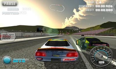 Captures d'écran du jeu N. O. S. Voiture Speedrace sur Android, une tablette.