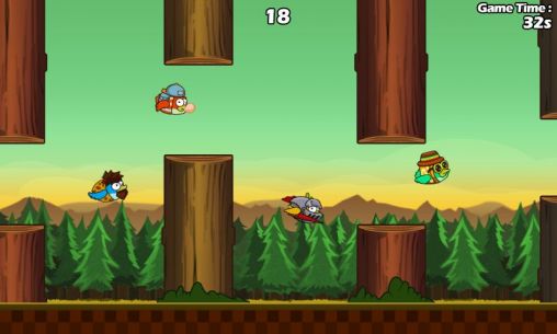 Screenshots of the game Clumsy bird on Android phone, tablet.