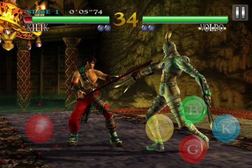Screenshots of the game Soulcalibur on Android phone, tablet.