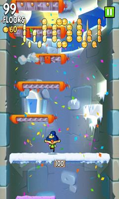 Captures d'écran du jeu Icy Tower 2 pour Android, une tablette.