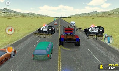 Screenshots of the game Crazy Monster Truck - Escape on Android phone, tablet.