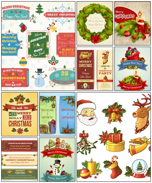 Christmas design elements, 21 - vector stock