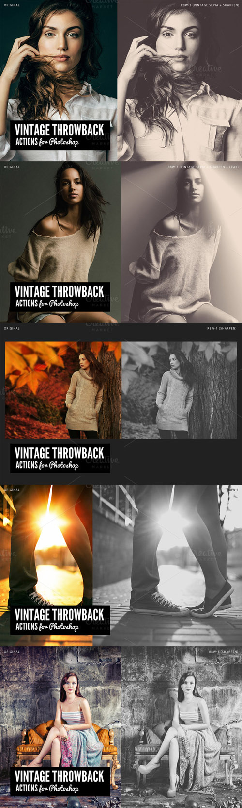 CreativeMarket - Vintage Throwback Actions 111073