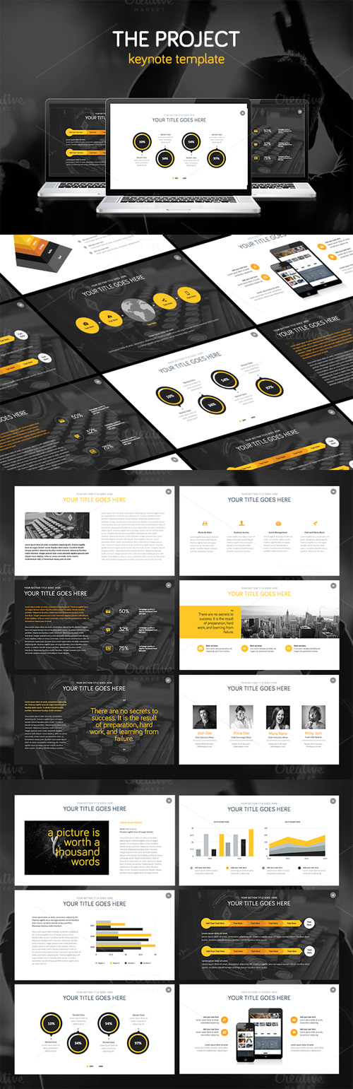CreativeMarket - THE PROJECT - Keynote Template 68447