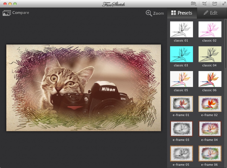 FunSketch - создание фотоскетчей в Mac OS X