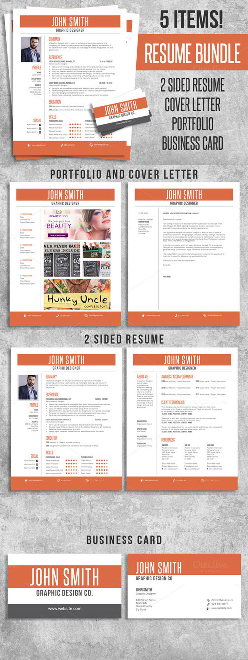 CreativeMarket - Resume CV Bundle Pack 113920