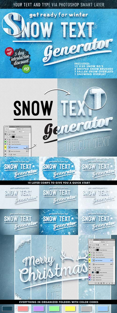 CreativeMarket Snow Text Generator