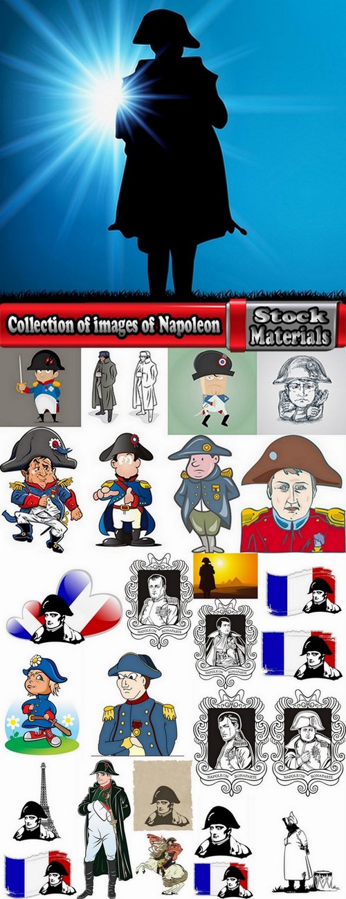 Collection of images of Napoleon vector image 25 Eps
