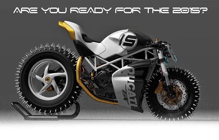 Паоло Тесио - концепт шипованного мотоцикла Ducati Monster