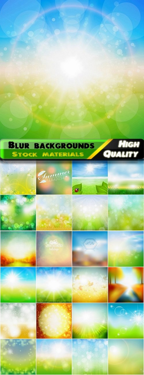 Abstract blur vector backgrounds from stock 2 - 25 Eps