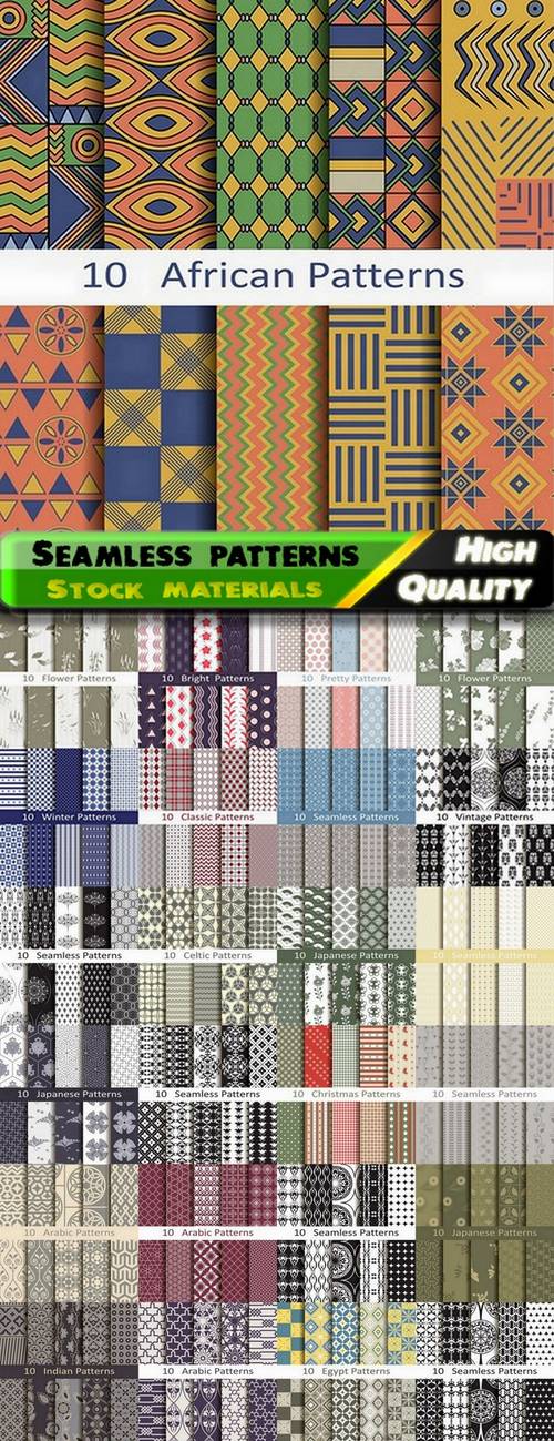 Abstract  Seamless patterns in vector set from stock #27 - 25 Eps