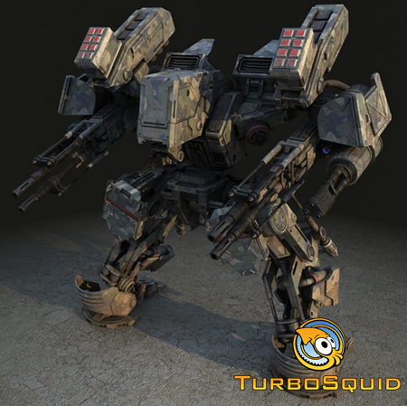 [3DMax] Turbosquid 3D Models: Warrior 1 (Battle Mech)