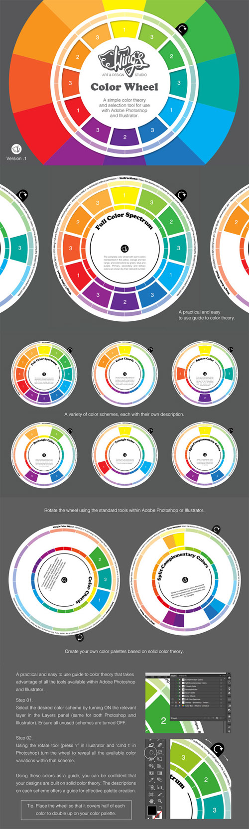 CM - Wing's Color Wheel - Design Tool 17181
