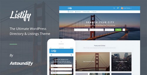 Listify v1.0.0.6 - Themeforest WordPress Directory Theme product cover